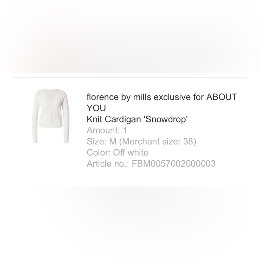 Exclusive Florance By Mills ABOUT YOU Knit Cardigan (NWT)